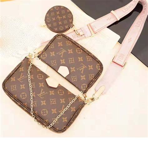 louis vuitton multi pochette accessoires khaki monogram|Louis Vuitton multi pochette pink.